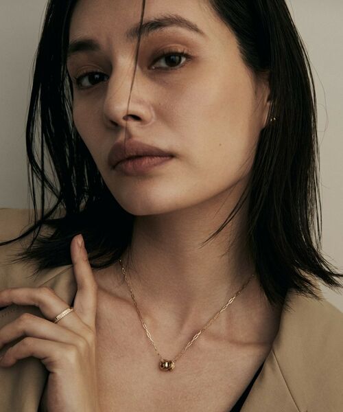 COCOSHNIK / ココシュニック ネックレス・ペンダント・チョーカー | K18ダイヤモンド ダブルビーズチャーム ネックレス | 詳細7