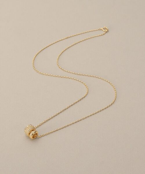 COCOSHNIK / ココシュニック ネックレス・ペンダント・チョーカー | K18ダイヤモンド トリプルビーズチャーム ネックレス | 詳細1