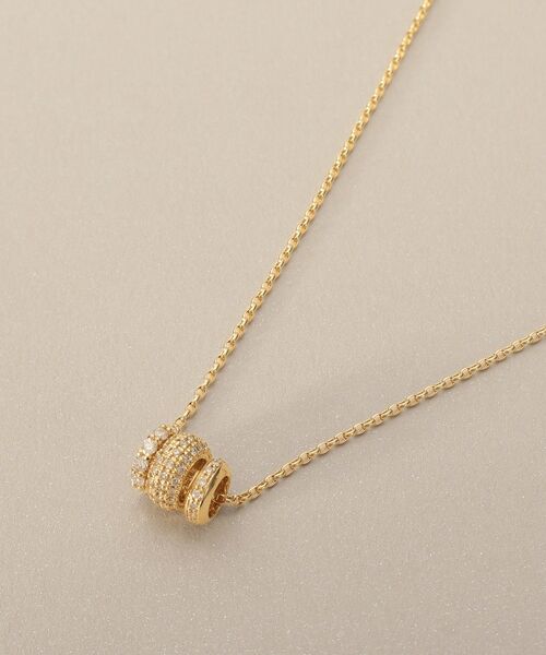 COCOSHNIK / ココシュニック ネックレス・ペンダント・チョーカー | K18ダイヤモンド トリプルビーズチャーム ネックレス | 詳細2