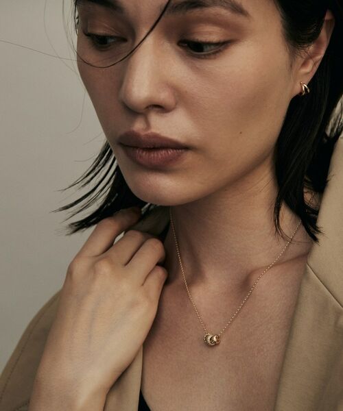 COCOSHNIK / ココシュニック ネックレス・ペンダント・チョーカー | K18ダイヤモンド トリプルビーズチャーム ネックレス | 詳細7