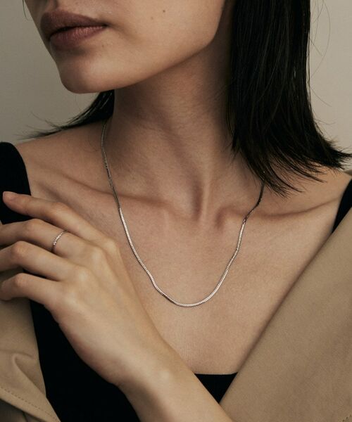 COCOSHNIK / ココシュニック ネックレス・ペンダント・チョーカー | プラチナ フラットヘリンボーン ネックレス | 詳細8
