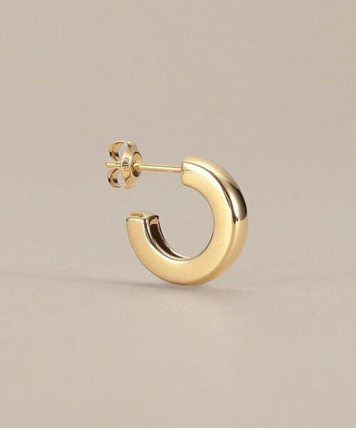 COCOSHNIK / ココシュニック ピアス・イヤリング | K10ダイヤモンド サイドパヴェフープ スタッドピアス | 詳細3