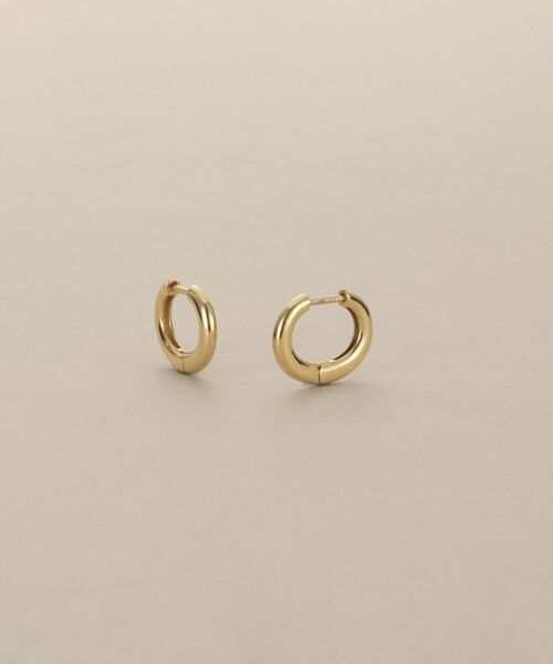 COCOSHNIK / ココシュニック ピアス・イヤリング | K10オーバルシェイプ 中折れピアス | 詳細1