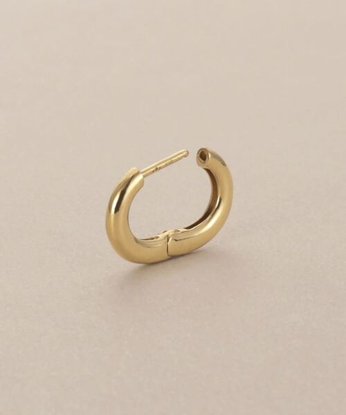 COCOSHNIK / ココシュニック ピアス・イヤリング | K10オーバルシェイプ 中折れピアス | 詳細3