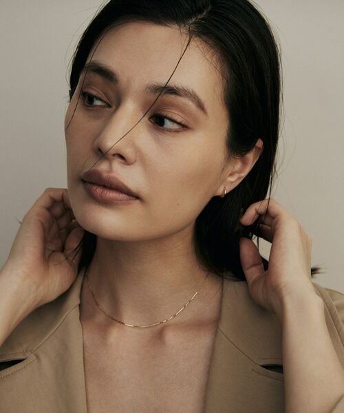 COCOSHNIK / ココシュニック ピアス・イヤリング | K10オーバルシェイプ 中折れピアス | 詳細6