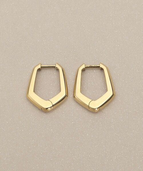COCOSHNIK / ココシュニック ピアス・イヤリング | K10ペンタゴンシェイプ 中折れピアス | 詳細3
