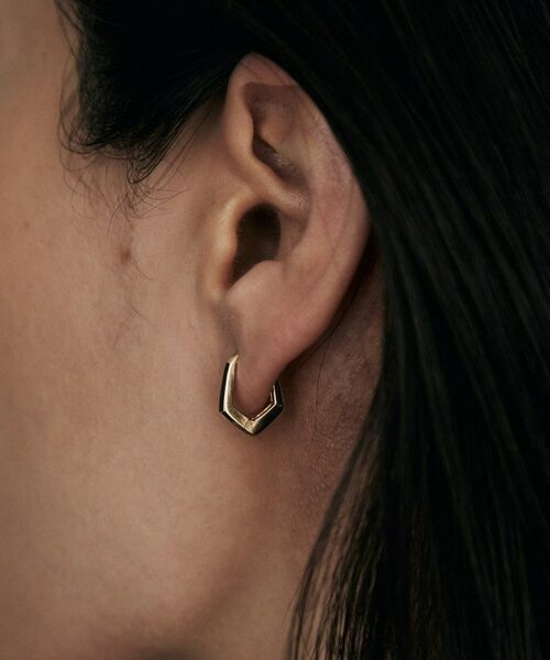 COCOSHNIK / ココシュニック ピアス・イヤリング | K10ペンタゴンシェイプ 中折れピアス | 詳細7