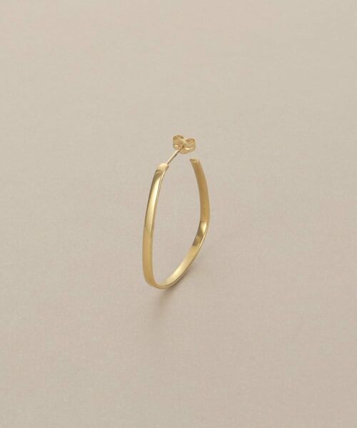 COCOSHNIK / ココシュニック ピアス・イヤリング | K10中空トラペーズフープ スタッドピアス大 | 詳細2