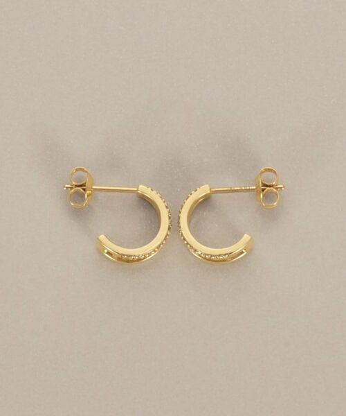 COCOSHNIK / ココシュニック ピアス・イヤリング | K10ダイヤモンド スプリットフープ スタッドピアス | 詳細4