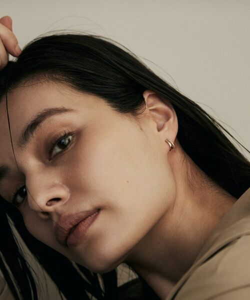 COCOSHNIK / ココシュニック ピアス・イヤリング | K10ダイヤモンド スプリットフープ スタッドピアス | 詳細7