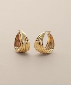 COCOSHNIK / ココシュニック ピアス・イヤリング | K10甲丸クインタプル フープピアス