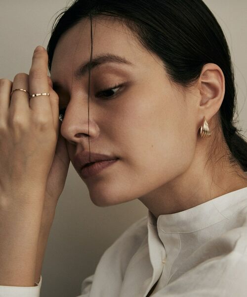 COCOSHNIK / ココシュニック ピアス・イヤリング | K10甲丸クインタプル フープピアス | 詳細7