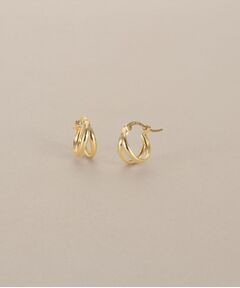 COCOSHNIK / ココシュニック ピアス・イヤリング | K18甲丸スプリット フープピアス