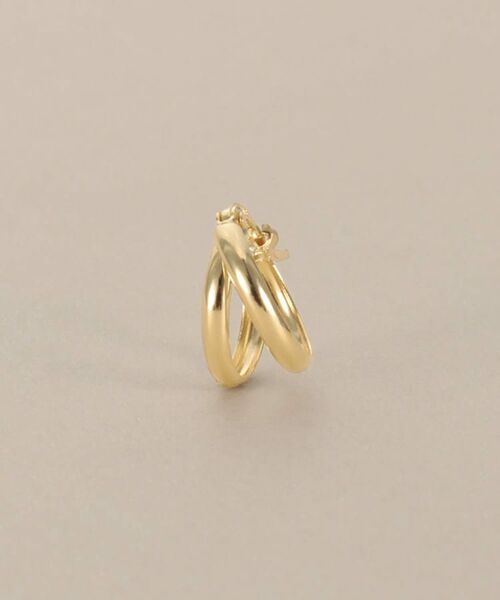 COCOSHNIK / ココシュニック ピアス・イヤリング | K18甲丸スプリット フープピアス | 詳細2