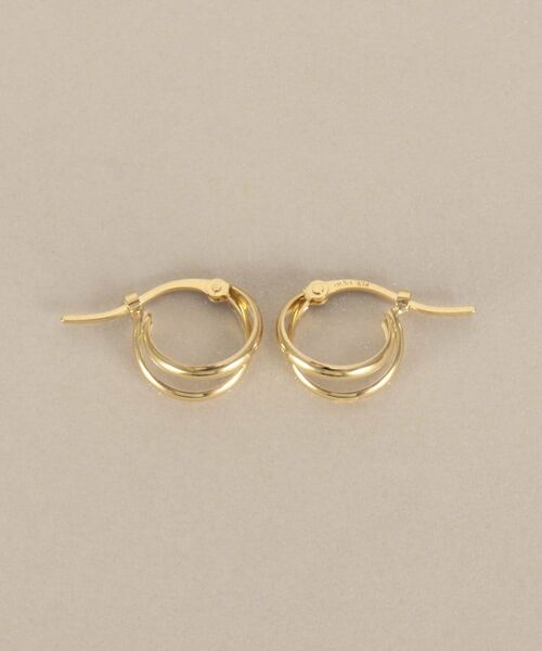 COCOSHNIK / ココシュニック ピアス・イヤリング | K18甲丸スプリット フープピアス | 詳細3