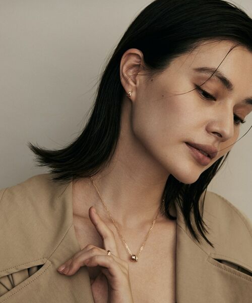 COCOSHNIK / ココシュニック ピアス・イヤリング | K18甲丸スプリット フープピアス | 詳細5