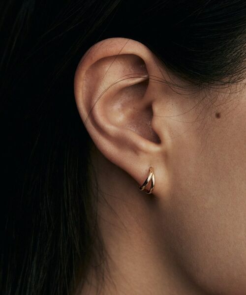 COCOSHNIK / ココシュニック ピアス・イヤリング | K18甲丸スプリット フープピアス | 詳細7