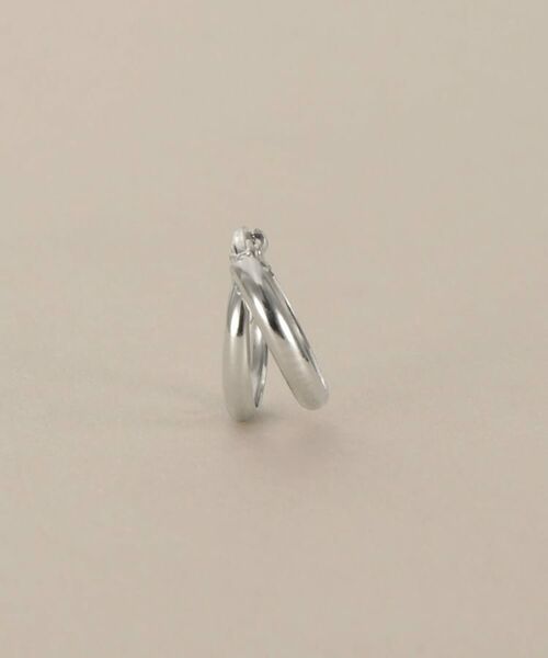 COCOSHNIK / ココシュニック ピアス・イヤリング | プラチナ 甲丸スプリット フープピアス | 詳細2