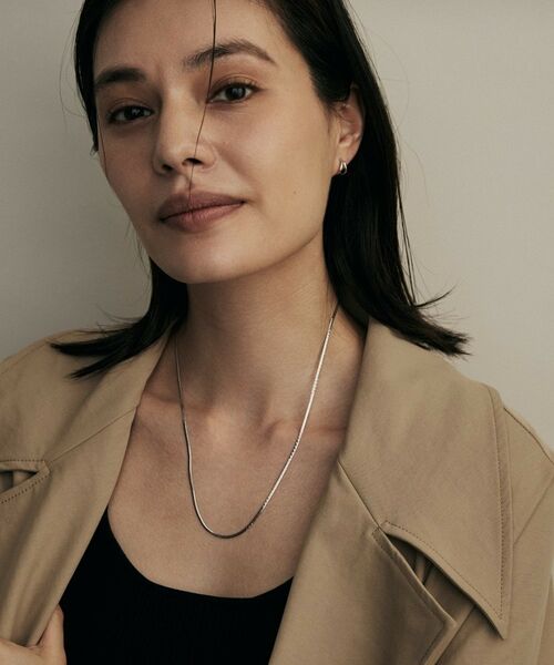 COCOSHNIK / ココシュニック ピアス・イヤリング | プラチナ 甲丸スプリット フープピアス | 詳細5