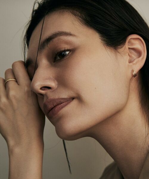 COCOSHNIK / ココシュニック ピアス・イヤリング | K18甲丸トリプル フープピアス | 詳細7