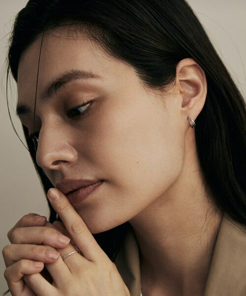 COCOSHNIK / ココシュニック ピアス・イヤリング | プラチナ 甲丸トリプル フープピアス | 詳細7