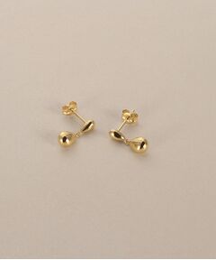 COCOSHNIK / ココシュニック ピアス・イヤリング | K18中空ペアシェイプ大小 スタッドピアス