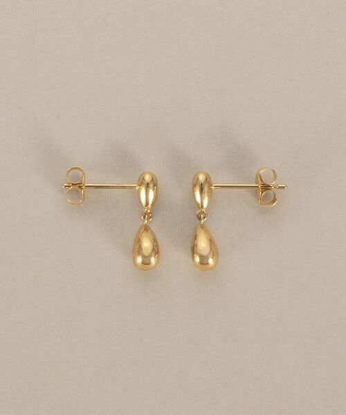 COCOSHNIK / ココシュニック ピアス・イヤリング | K18中空ペアシェイプ大小 スタッドピアス | 詳細3