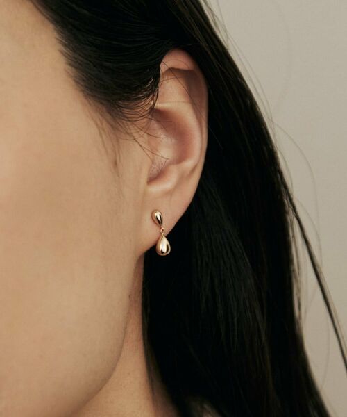 COCOSHNIK / ココシュニック ピアス・イヤリング | K18中空ペアシェイプ大小 スタッドピアス | 詳細7