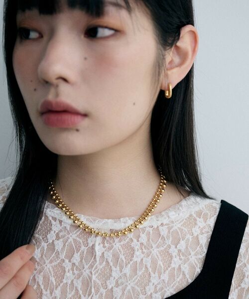 COCOSHNIK / ココシュニック ネックレス・ペンダント・チョーカー | シルバー ダブルボールチェーンネックレス GP | 詳細7