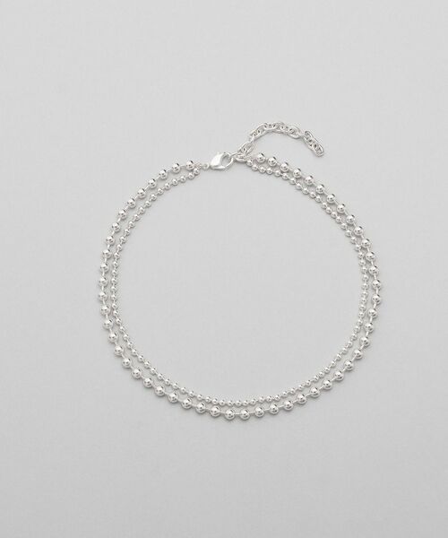 COCOSHNIK / ココシュニック ネックレス・ペンダント・チョーカー | シルバー ダブルボールチェーンネックレス | 詳細4