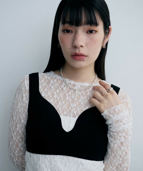 COCOSHNIK / ココシュニック ネックレス・ペンダント・チョーカー | シルバー ダブルボールチェーンネックレス | 詳細6