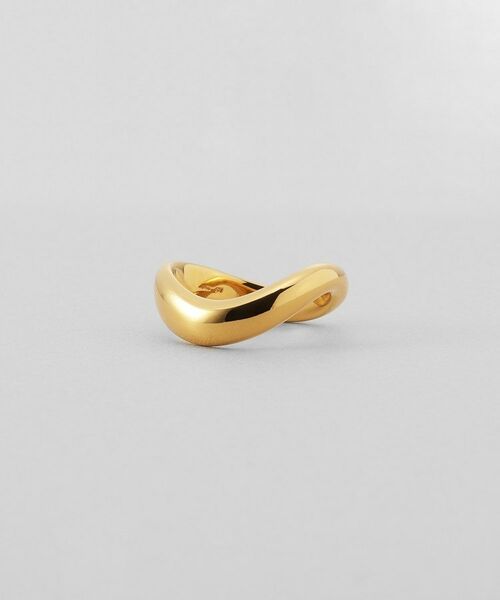 COCOSHNIK / ココシュニック リング | シルバー ウェーブラインリングL GP（クリスタル/透明(600)）