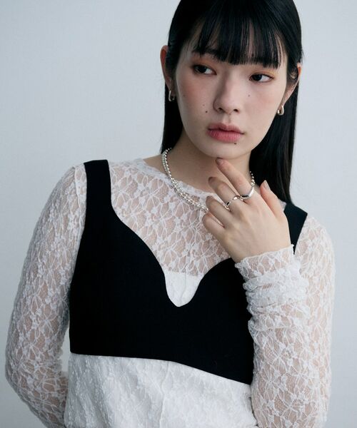 COCOSHNIK / ココシュニック リング | シルバー ウェーブラインリングL | 詳細6