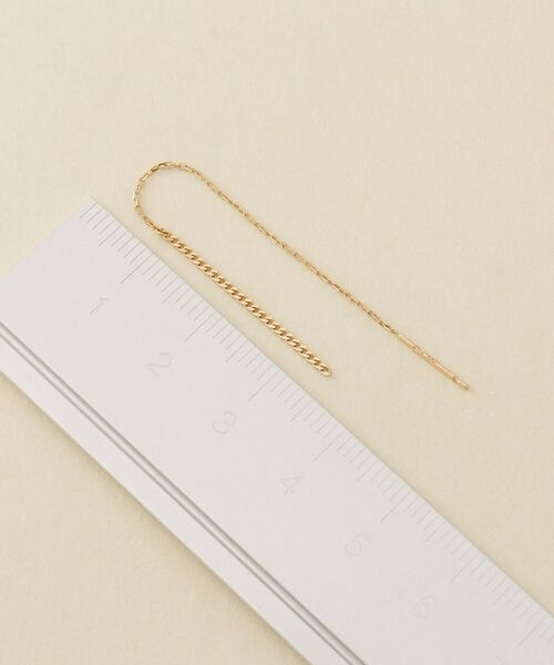 COCOSHNIK / ココシュニック ピアス・イヤリング | K10カーブ・ケーブルチェーン アメリカンピアス | 詳細5