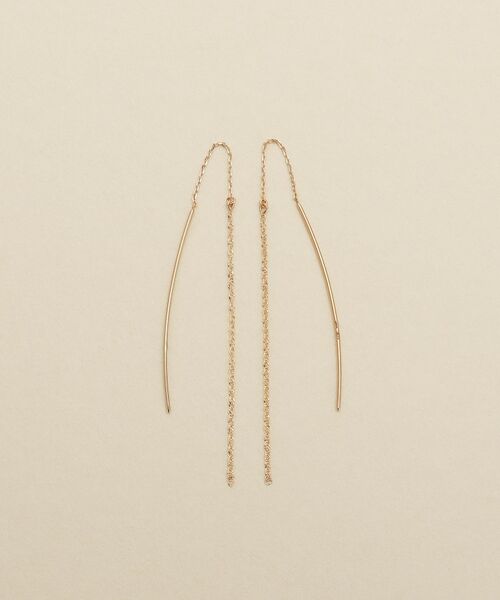 COCOSHNIK / ココシュニック ピアス・イヤリング | K10アーチバー スクリューチェーンピアス | 詳細3