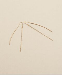 COCOSHNIK / ココシュニック ピアス・イヤリング | K10アーチバー モーグルチェーンピアス