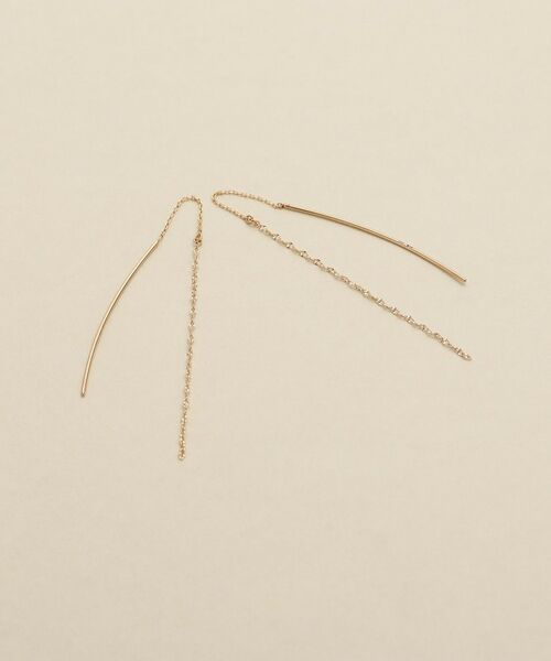 COCOSHNIK / ココシュニック ピアス・イヤリング | K10アーチバー モーグルチェーンピアス | 詳細1