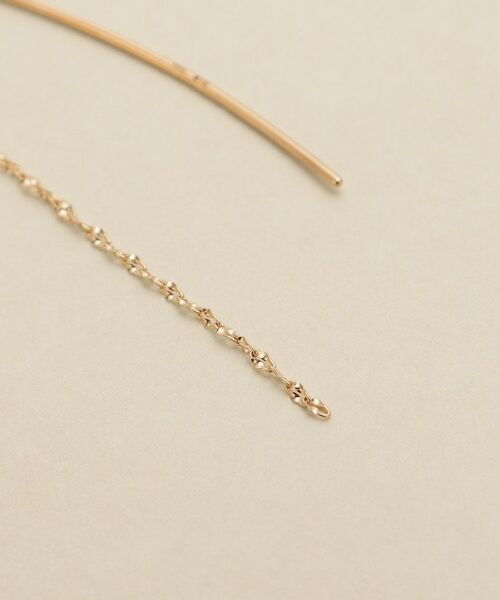 COCOSHNIK / ココシュニック ピアス・イヤリング | K10アーチバー モーグルチェーンピアス | 詳細2