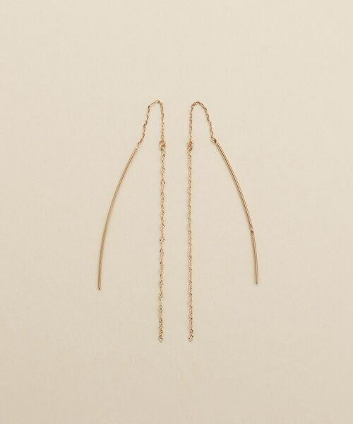 COCOSHNIK / ココシュニック ピアス・イヤリング | K10アーチバー モーグルチェーンピアス | 詳細3