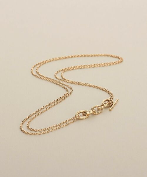 COCOSHNIK / ココシュニック ネックレス・ペンダント・チョーカー | K10ミックスチェーンマンテル ネックレス（イエローゴールド(100)）