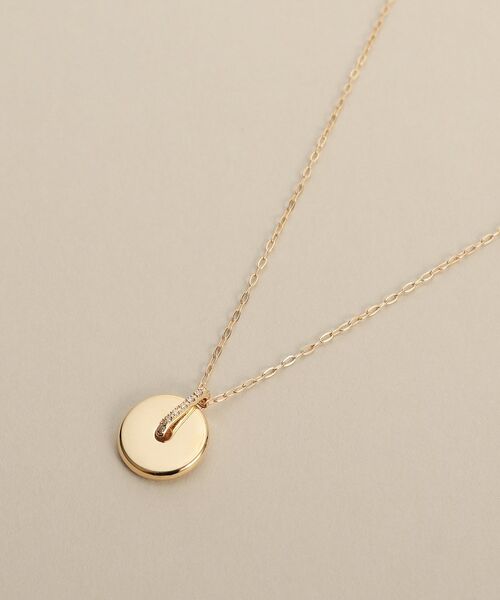 COCOSHNIK / ココシュニック ネックレス・ペンダント・チョーカー | K10ダイヤモンド 中空コインモチーフ ネックレス小 | 詳細2