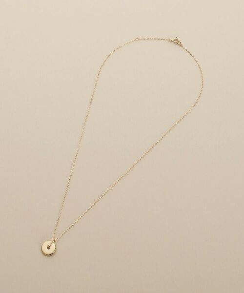 COCOSHNIK / ココシュニック ネックレス・ペンダント・チョーカー | K10ダイヤモンド 中空コインモチーフ ネックレス小 | 詳細5