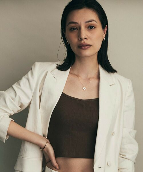 COCOSHNIK / ココシュニック ネックレス・ペンダント・チョーカー | K10ダイヤモンド 中空コインモチーフ ネックレス小 | 詳細7