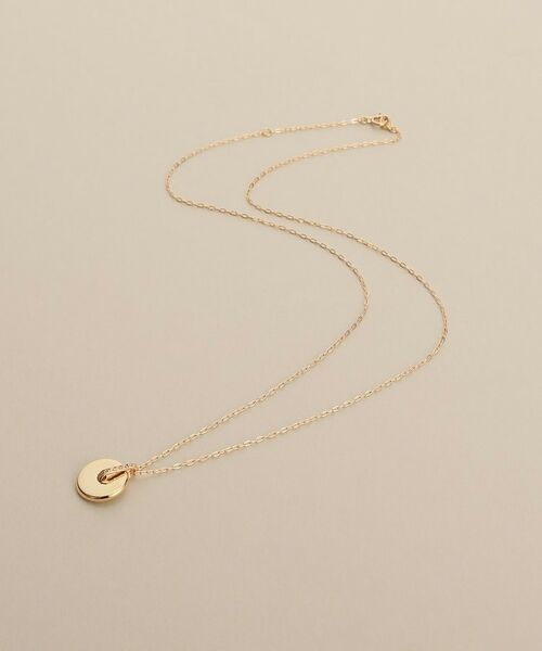 COCOSHNIK / ココシュニック ネックレス・ペンダント・チョーカー | K10ダイヤモンド 中空コインモチーフ ネックレス小（イエローゴールド(104)）