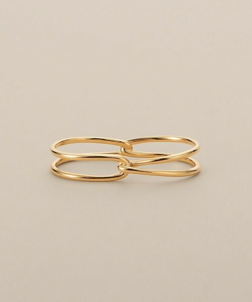 COCOSHNIK / ココシュニック リング | K10デュアルノットWフィンガー リング | 詳細2