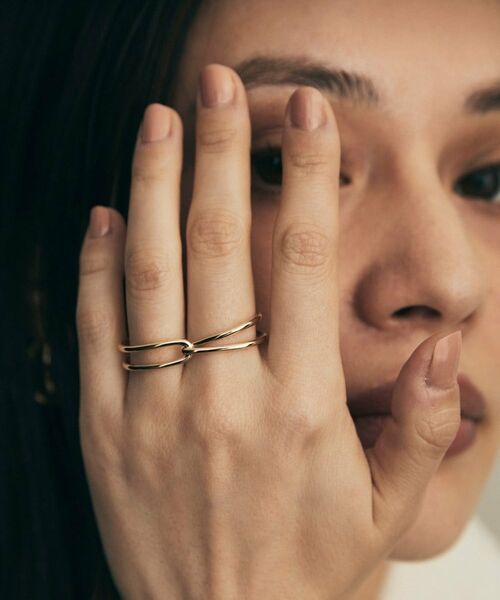 COCOSHNIK / ココシュニック リング | K10デュアルノットWフィンガー リング | 詳細8