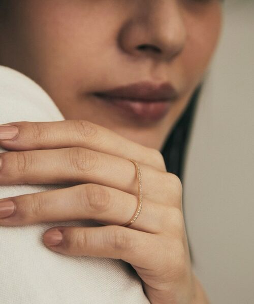 COCOSHNIK / ココシュニック リング | K10ダイヤモンド ダブルフィンガー リング | 詳細7