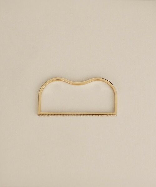 COCOSHNIK / ココシュニック リング | K10ダイヤモンド リニアダブルフィンガー リング | 詳細3