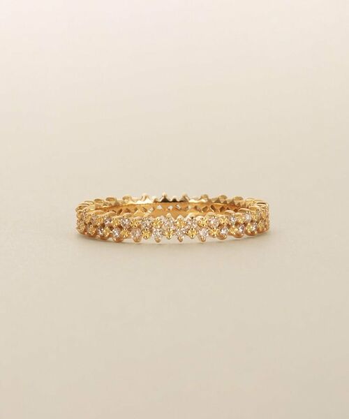 COCOSHNIK / ココシュニック リング | K18ダイヤモンド 爪留め2段 リング | 詳細2