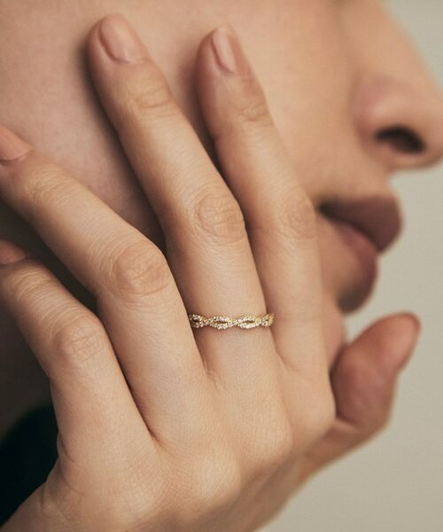 COCOSHNIK / ココシュニック リング | K18ダイヤモンド ツイスト透かし リング | 詳細9